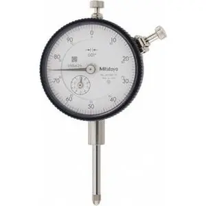 Mitutoyo Dial Drop Indicator: 1" Range, 0-100 Dial Reading, 0.001" Graduation, 2-3/16" Dial Dia 0.1" per Revolution, Lug Back, 0.002000" Accuracy, Revolution Counter 2416A-10