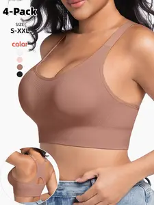 Women's Sports Bra, Adjustable Shoulder Straps, Medium Support, Breathable Sweat-Wicking Fabric, Removable Comfort Pads, All Seasons, Yoga Sports Bra