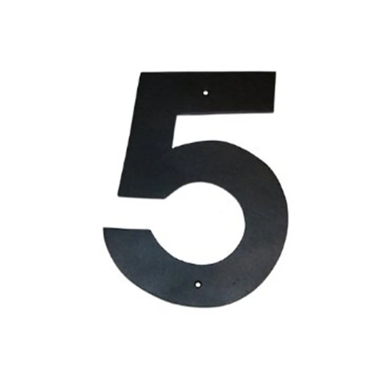 212 MAIN Classy Handcast Aluminium Individual House Number 5 Plaque - 18.5x24 in Helvetica Modern Font, Baked Enamel Black Finish, Home ID Decor Sign, Home Supplies