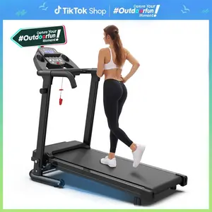 【Heavy-Duty Treadmill】LIVIVOX Folding Fitness Home Treadmill with Wheels,Remote Control, LED Display, 300LBS,Portable Home Gym Treadmill for Small Spaces, Home/Office Exercise Equipment Fitness Workout Calories，Walking Jogging Pad