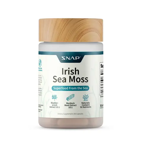 Snap Supplements - Irish Sea Moss - Sea Moss Supplement For Immunity, Digestion, Energy & Skin Tone Support - Natural Sea Moss Capsules