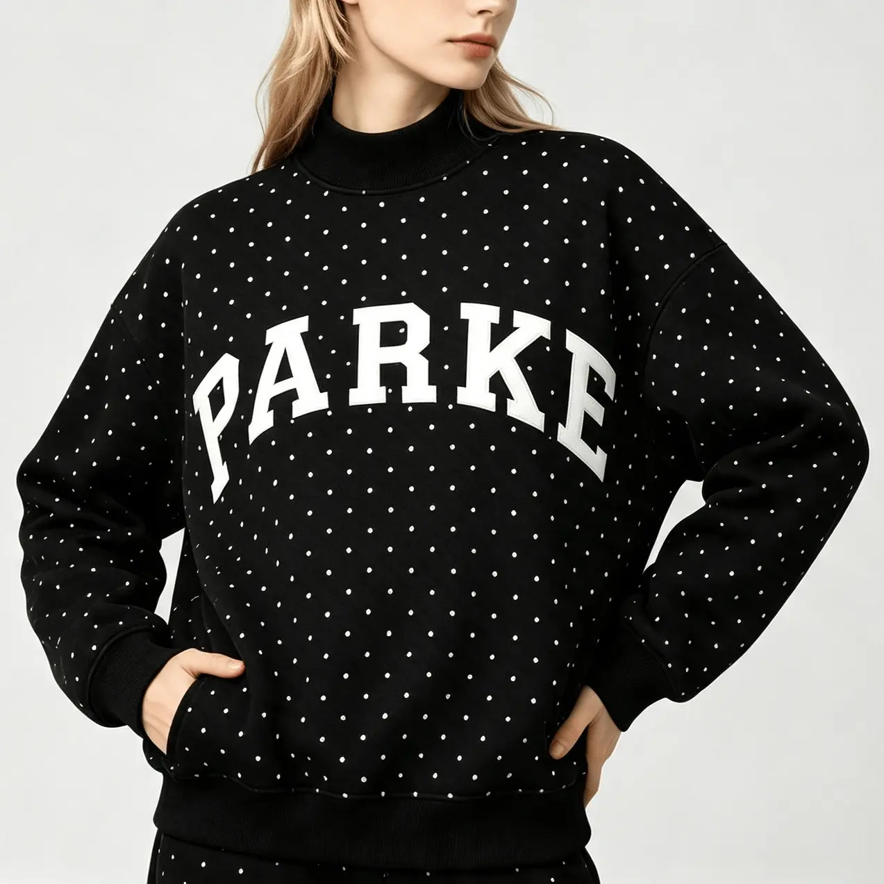 Black polka dot