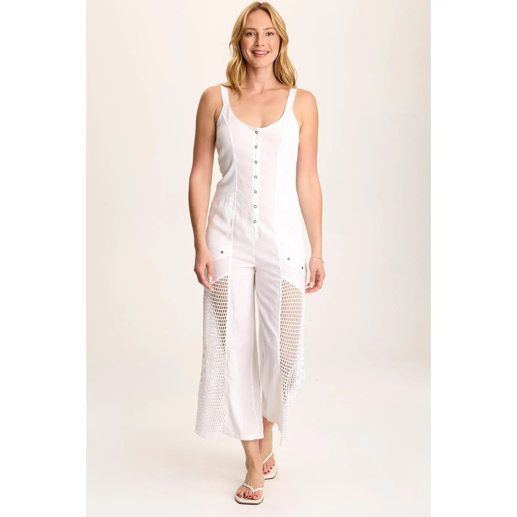 Anamita Linen/Crochet Jumpsuit
