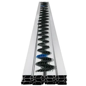 VEVOR Spring Wire and Lock Channel, 6.56ft Spring Lock & U-Channel Bundle for Greenhouse, 30 Packs PE Coated Spring Wire & Aluminum Alloy Channel, Plastic Poly Film or Shade Cloth Attachment with Scre