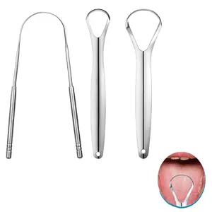 Stainless steel box set of tongue coating brush and tongue scraper,Tongue Scrapers for Adults, Stainless Steel Tounge Scrappers, Tounge Scraper, Portable Tongue Scrappers, clean and durable, household oral cleaning tool