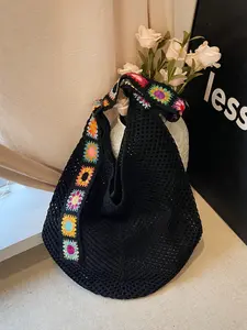 Women's Solid Color Handbag, Fashionable Crochet Shoulder Bag for Daily Used, Casual Trendy Versatile High-quality Daily Commuting Bag, Girl Fashionable Shopping Bag, Casual Crossbody Bags, Quilted Shoulder Bag