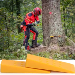 4-Pack cutting wedges with spikes for safe cutting, 2 20.32cm and 13.97cm chain saw wedges logging supplies set, tree wedges safe and durable cold logging tool accessories