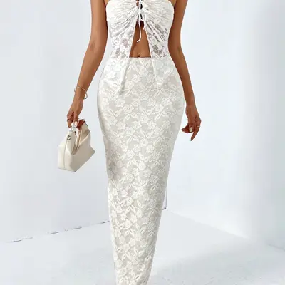 White Dresses Two Piece Set - TikTok Shop
