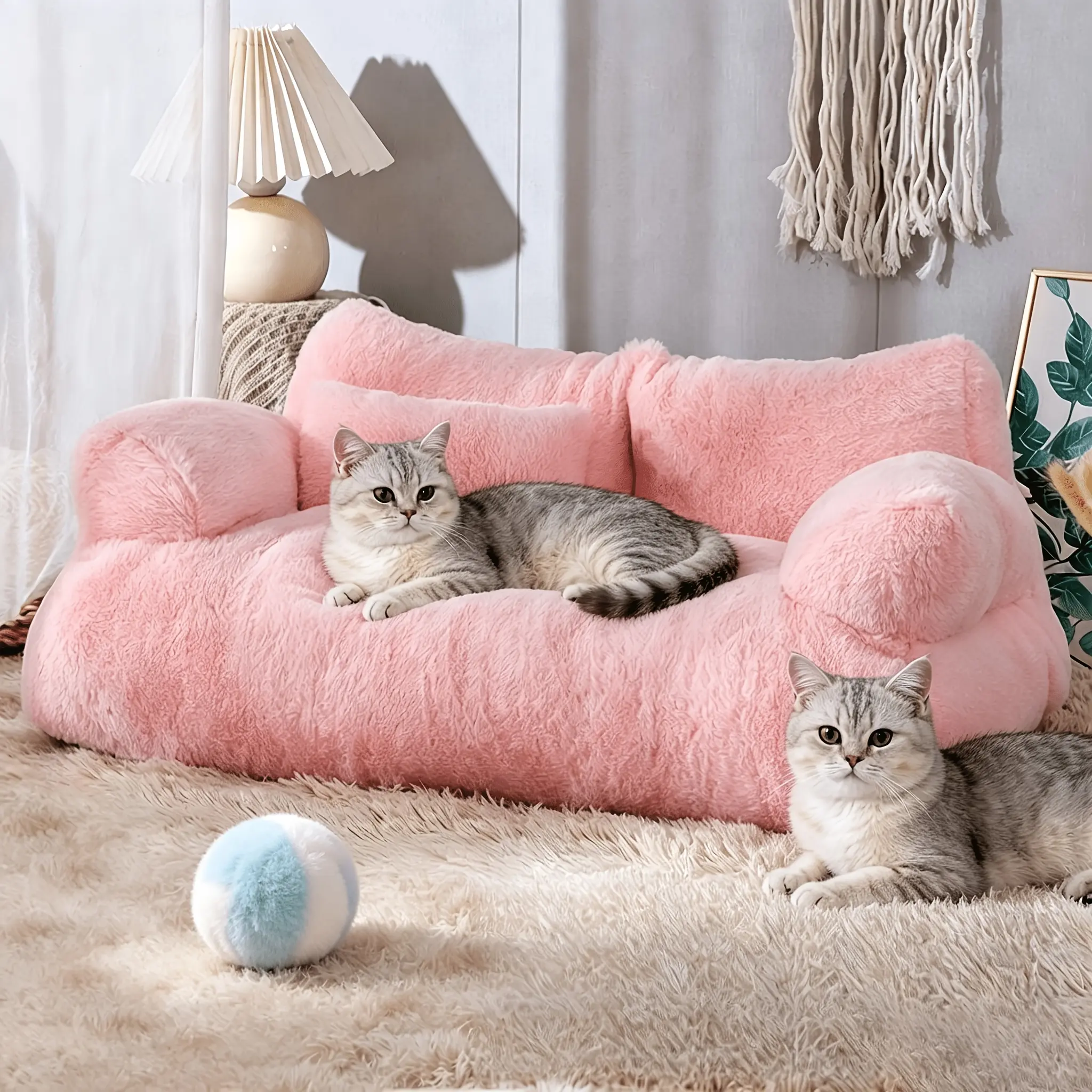 BOFNL Trendy Pet Sofa Cat Bed, Collapse-Resistant High-Resilience Cat Bed, Universal Insulated Adult Cat Bed