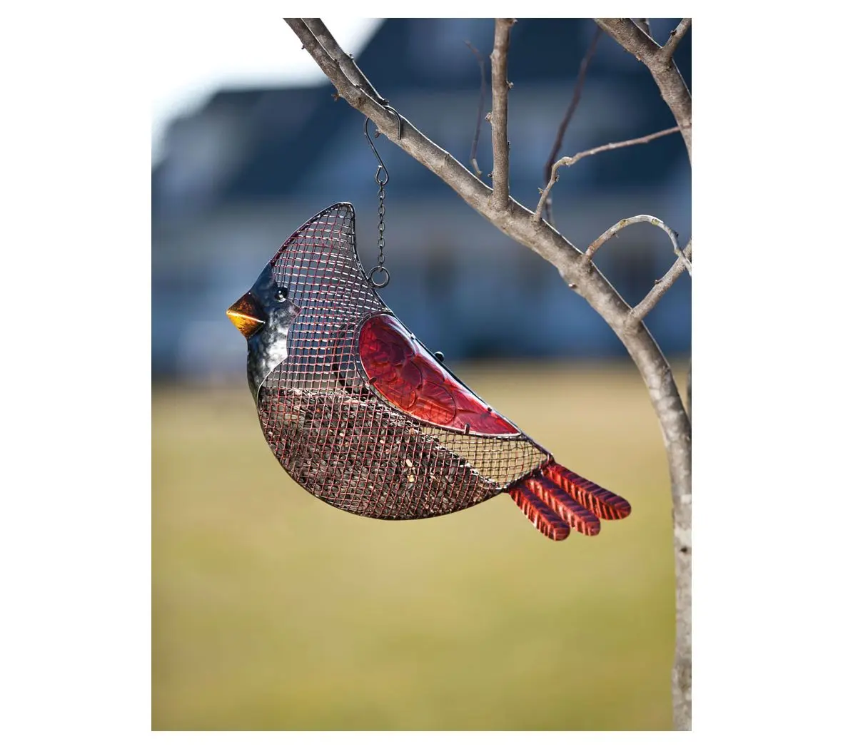 Evergreen Cardinal Bird Seed Feeder Evergreen Cardinal Bird Seed Feeder