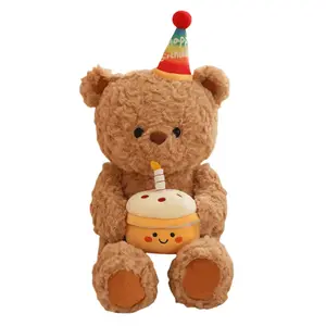 Adorable Cute Birthday Bear Toy, Perfect Gift Idea for Kids & Toddlers, Soft Plush Material, Ideal for Playtime Fun