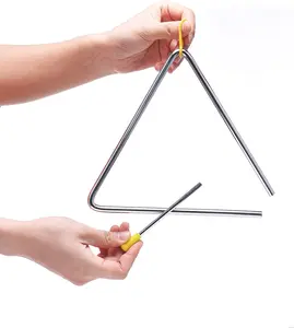 8 Inch Musical Steel Triangle Percussion Instrument with Striker TDOCK