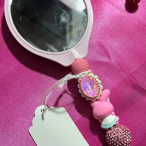 Fancy Medium Mirrors with Decorative Beads and Tassels