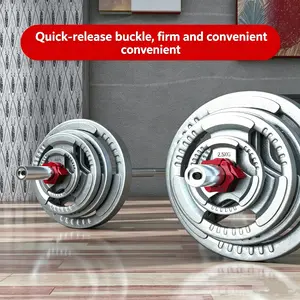 1 Pair Quick Release Barbell Clamps, Weight Plates Collar Clip for Olympic Bar, Gym Workout & Weightlifting