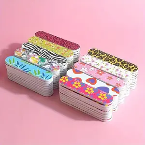 10 Piece Mini Nail File Set, Manicure Kit, Colorful Pattern Manicure Pedicure Tools, Dual-Sided Printed Eva Sandpaper Strips, Nail Grinding Small Files