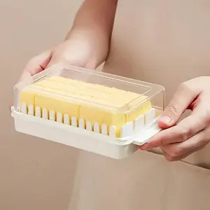 Fresh Sealed Polypropylene Butter Storage Box, Easy-To-Use Portable Butter Container with Lid, Food Safety Butter Preservation and Slicing Box