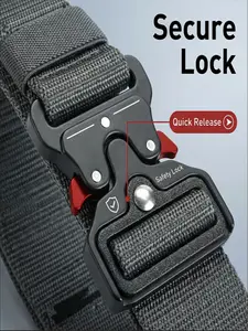 Durable Military Grade Nylon Belt Set, Adjustable Straps Three-Piece with Lightweight Quick Release Plastic Buckles, Ideal for Work, Training, Golf, Baseball, Outdoor Activities, Leisure