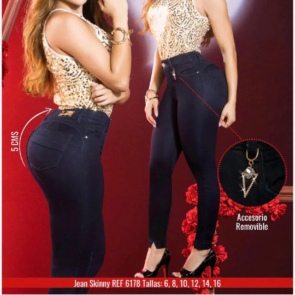 REF: 6178 Colombianos Jeans Skinny with Removable Accessory. REF: 6178 Colombianos Jeans Skinny with Removable Accessory.