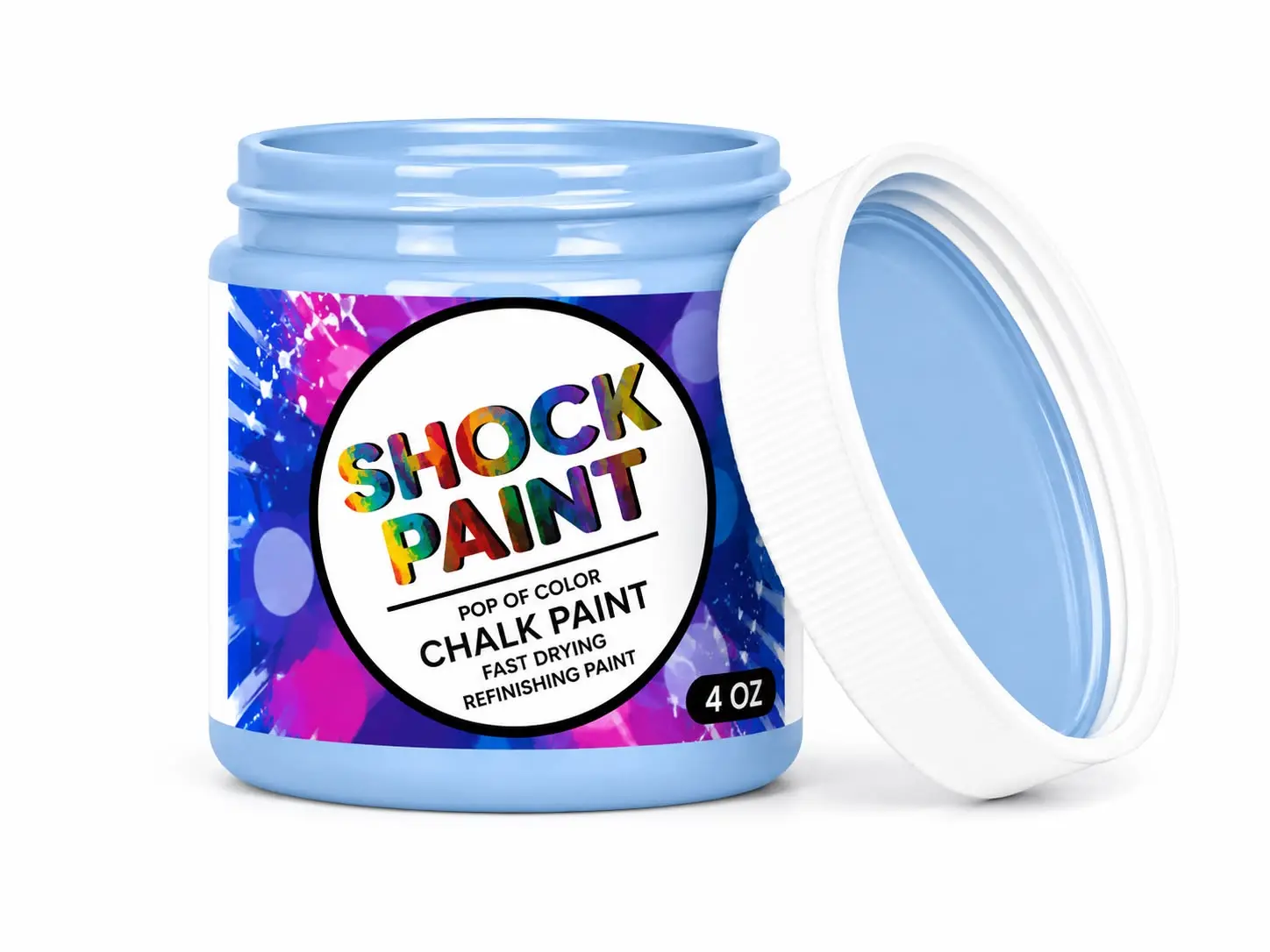 Tropical Blue Acrylic Chalk-Like Paint - 4 oz Pop of Color