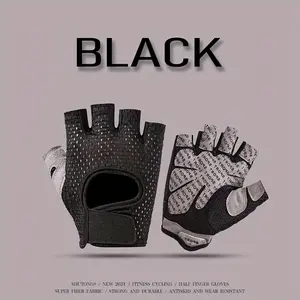Air-Circulating Mesh Half-Finger Workout Gloves with Non-Slip Cushioned Palm, Quick-Dry Breathable Callus-Preventing Gym Gloves, Lightweight Open Palm Gloves Ideal for Yoga, Spinning, Weightlifting and Training