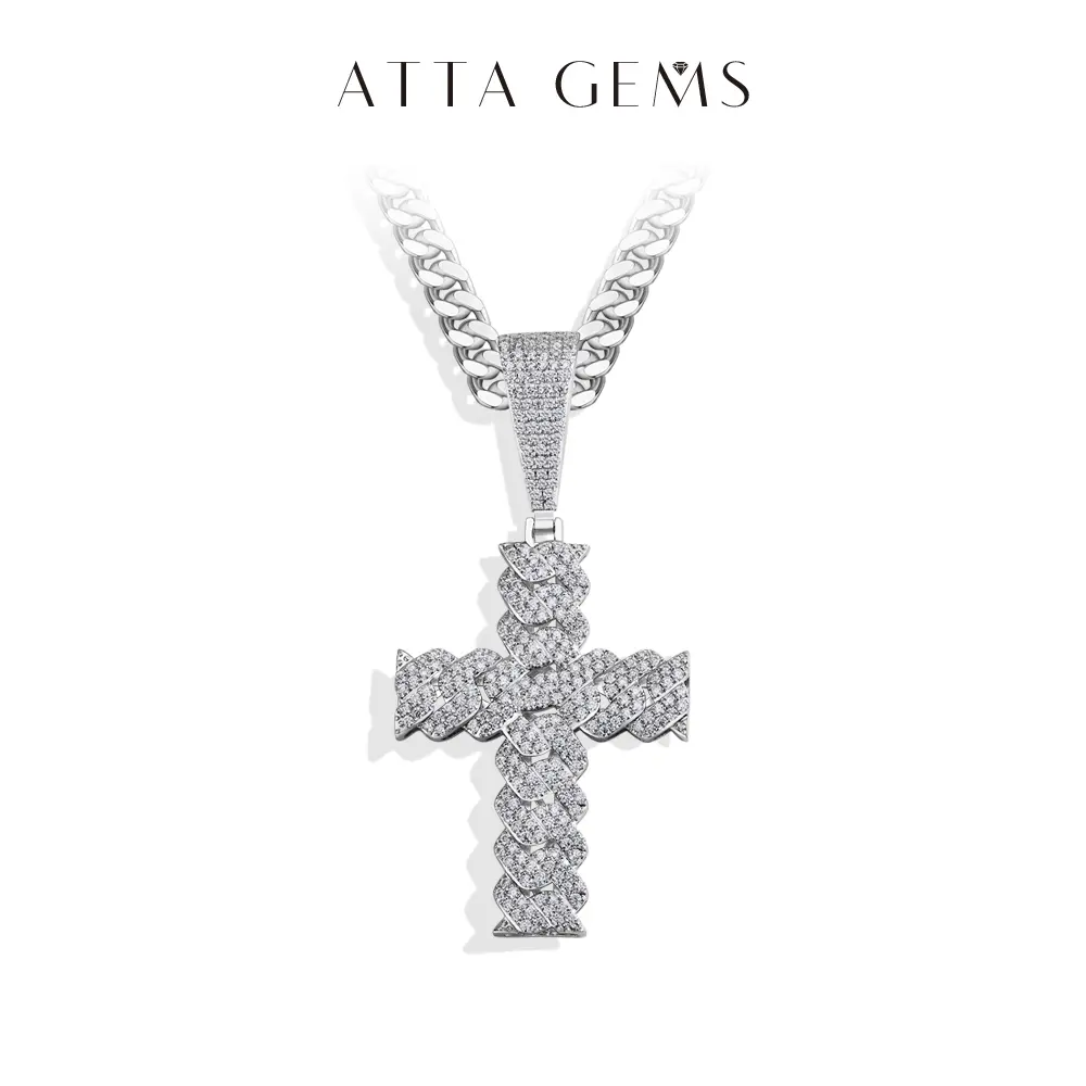 Classic Cross Necklace for Men with D VVS1 Moissanite Pendant, Hip-Hop Style Chains, Fine Jewelry, Men's Jewelry, Gemstone Necklace, Necklaces Classic Cross Necklace for Men with D VVS1 Moissanite Pendant, Hip-Hop Style Chains, Fine Jewelry, Men's Jewelry, Gemstone Necklace, Necklaces