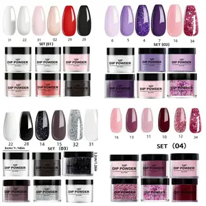 Nail Art Dip Powder Set, 6 Counts/set Nail Art Dip Powder, Professional Nail Art Accessories for Women & Girls, Nail Art Beginner Kit