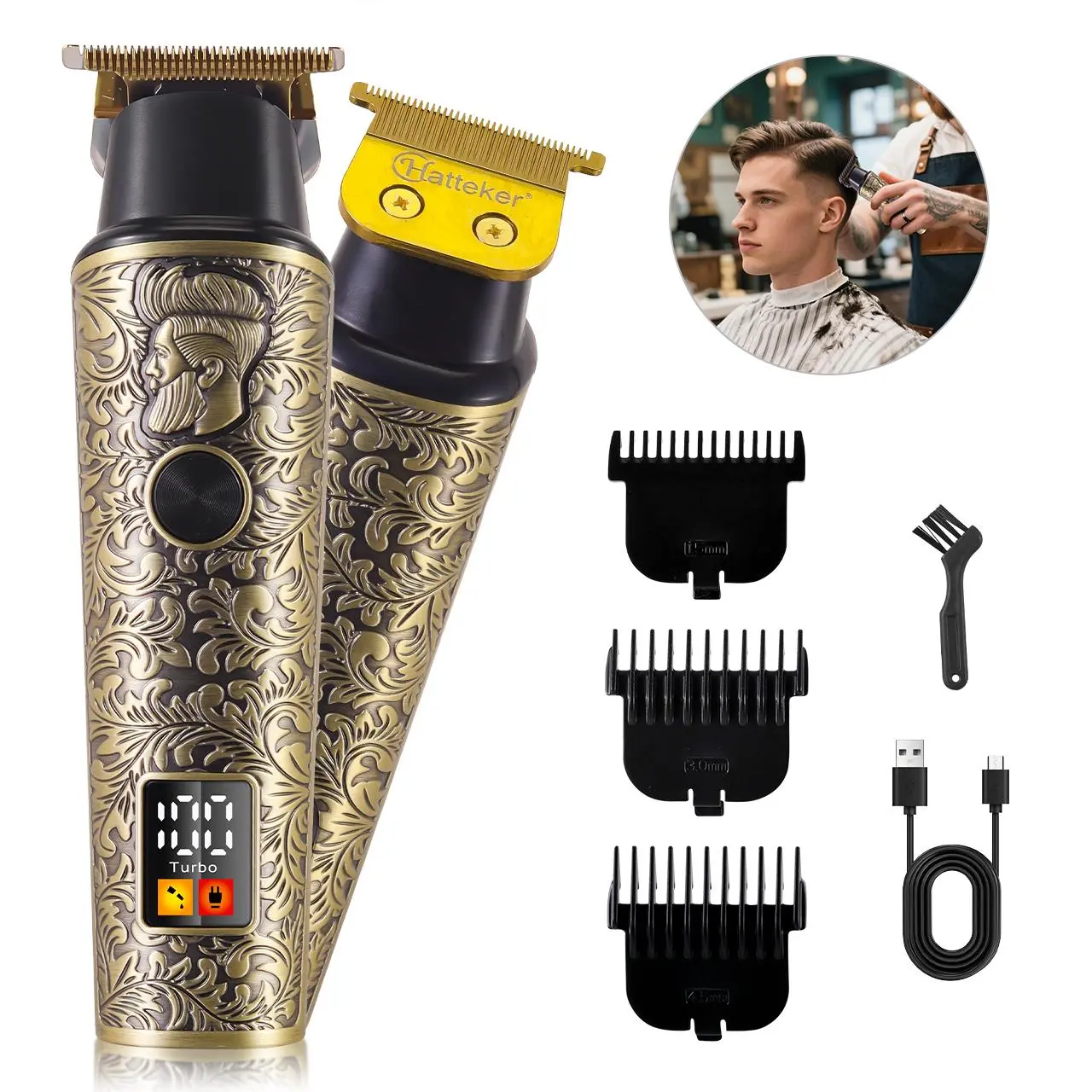 Professional Hair Trimmer Kit, Multifunctional Electric Hair Clippers Set, Hair Trimmer for Barber Shop Home Use, Hair Cutting Tool Kit