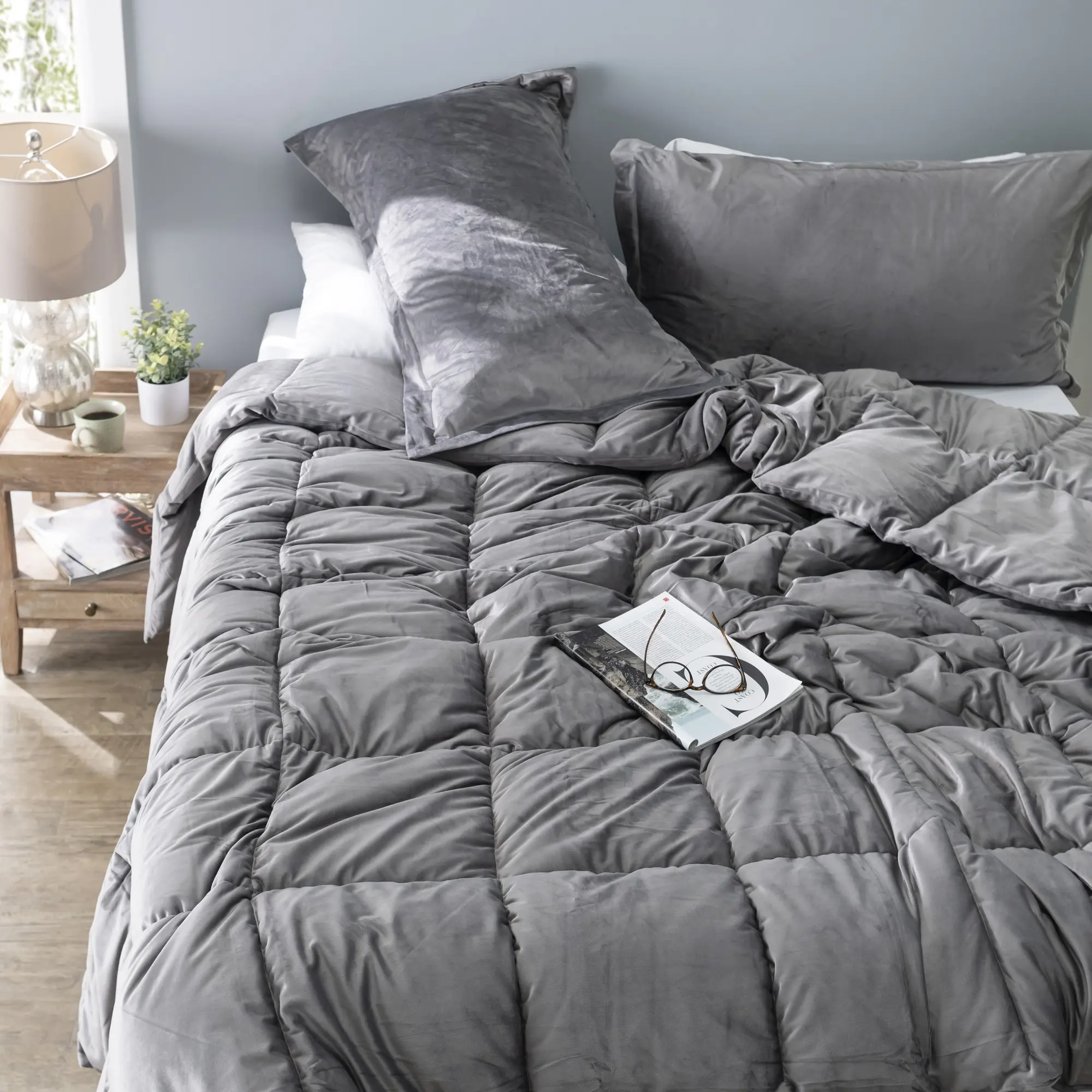 Cuz I'm Cozy - Coma Inducer USA Filled Twin XL Comforter Set - Storm Cloud Gray