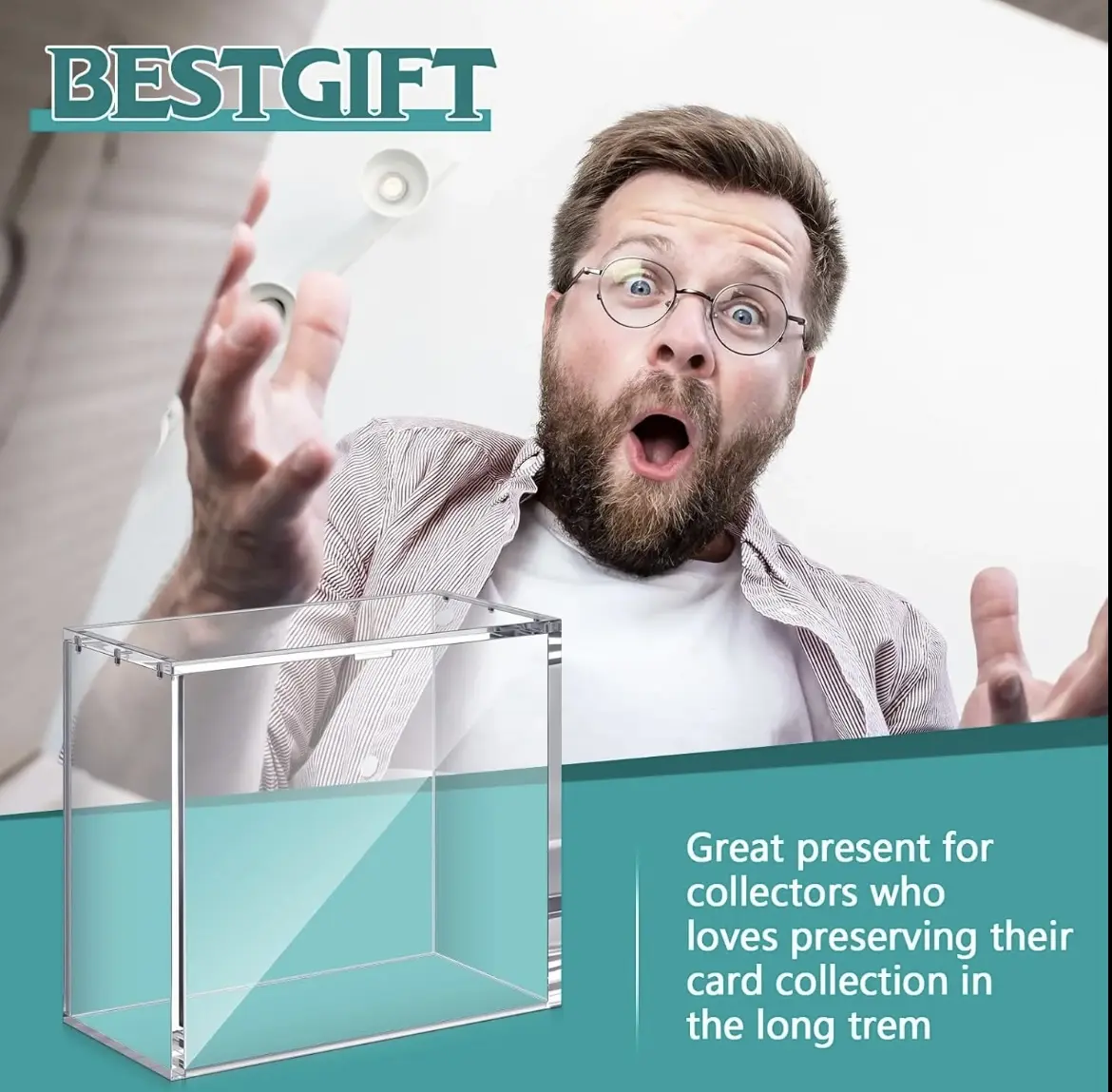 ETB Acrylic Clear Display Case for Booster Box,5MM Strong Magnetic Lid with  UV-Resistant Protector,Stackable Storage Box and Display,Cover with  Non-Slip,Luxury Rare Card Stronghold Dustproof and Waterproof Organiser(1- pack) - TikTok Shop