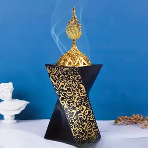 Elegant Rotating Incense Burner, Perfect for Frankincense, Agarwood, Bukhoor, Fragrance and Scent, Bohemian Style Home Decor, Ideal for Meditation and Yoga