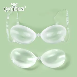 QUEEN Invisible Support Clear Strap Bra Sweatproof Non-Slip Perfect for Any Occasion Women's Comfortable Underwear