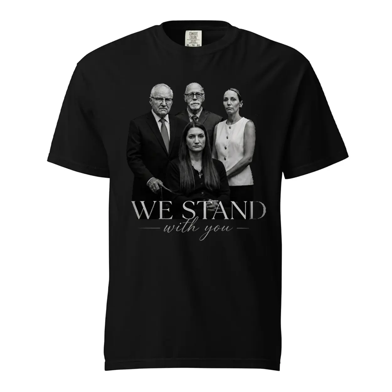 We Stand With You Lindsay Clancy Comfy Tee Pure Cotton Fabric Casual Crew Neck Short Sleeve Soft-Washed T-Shirt Trendy Tops for Women for Men