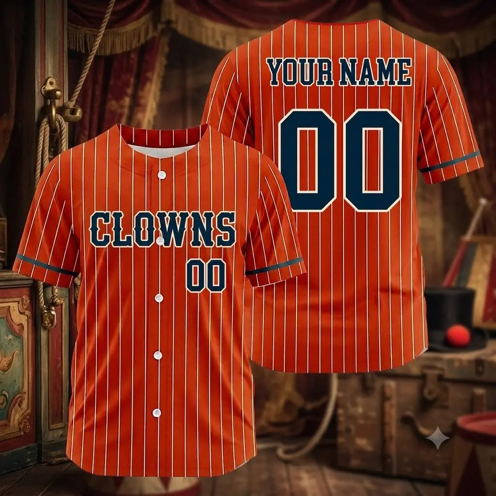 Custom Clowns Baseball Jersey, Personalized Name Number Shirt, Game Day Gift, Indianapolis Baseball Uniform Shirt for Men Women