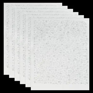 6 Sheet Glitter Rhinestone Iron on Transfers Glass Rhinestone Hotfix Appliques  Rhinestone Decals Hot Melt Sparkle Flat Round Rhinestone Patches for Clothing Embellishment
