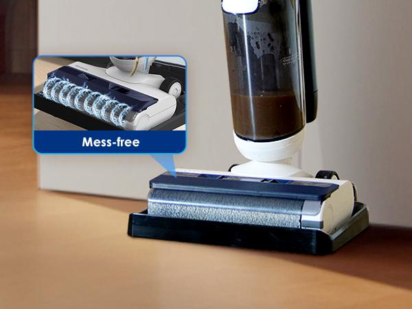 Tineco iFLOOR 5 Breeze Complete Wet Dry Vacuum Floor Washer One-Step Cleaning for Hard Floors Edge Clean Auto Self-Cleaning Lightweight Cordless Design Blue - Household Appliances