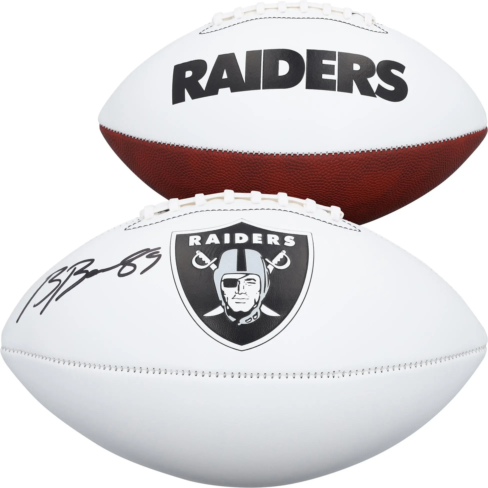 Brock Bowers Las Vegas Raiders Autographed Franklin White Panel Football - Fanatics Authentic Certified