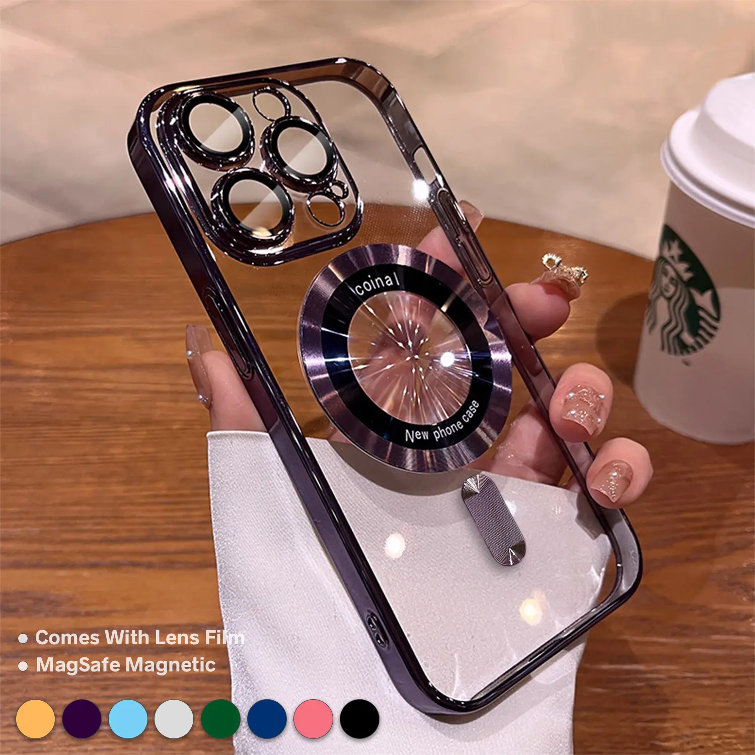 Soft Case for iPhone 16 Pro Max 15 14 13 12 11 Pro Max Shockproof MagSafe TPU Case compatible with Magnetic Charging Built-in Camera Lens Protector Co