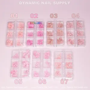 Matte Pink 3D Antique Cross & Chrome Heart Resin Charms, Nail Art Decoration Accessories for Beauty & Personal Care Nail Design