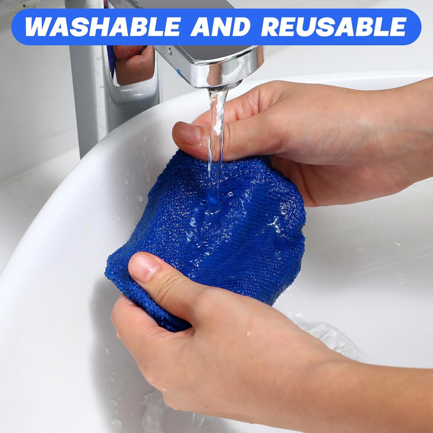 Windshield Cleaner Tool Car Window Cleaning Supplies with Extendable Handle Include 4 Washable Microfiber Bonnets 1 Empty Spray Bottle Glass Wiper Kit Cleaning Kit Universal for Office and Home