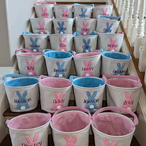 Easter Canvas  basket with personalized name