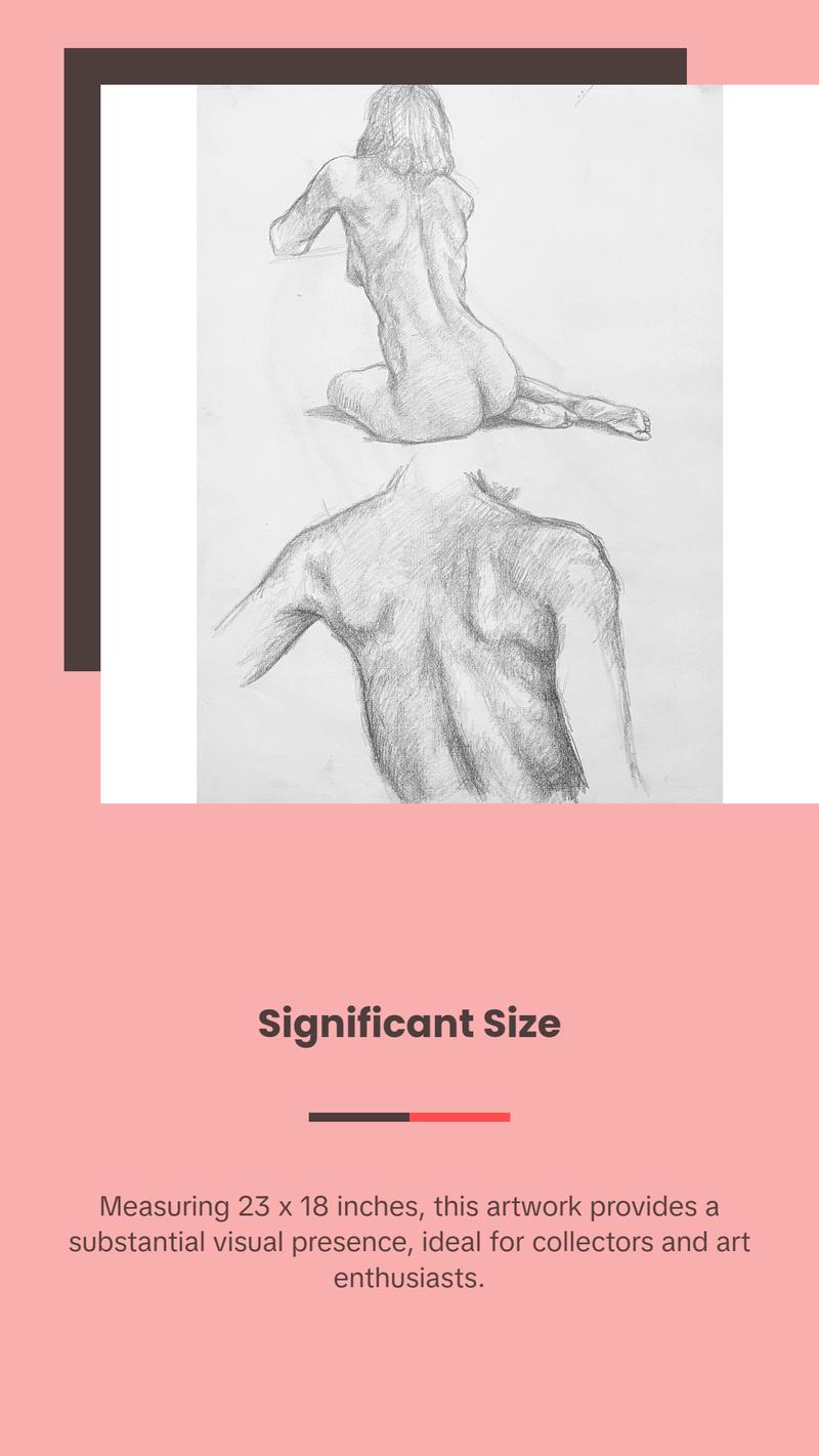 Ian Hornak, Renaissance Male and Female Nude Figure Study, 1963, Original Drawing Ian Hornak, Renaissance Male and Female Nude Figure Study, 1963, Original Drawing