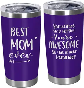 Mom Birthday Gifts from Daughter Son - 20 oz Stainless Steel Insulated Coffee Tumbler with Lid - Birthday Gifts for Mom, Mama Gift Ideas, Gift for Mother in Law Stepmom 20 OZ Stainless Steel Tumbler