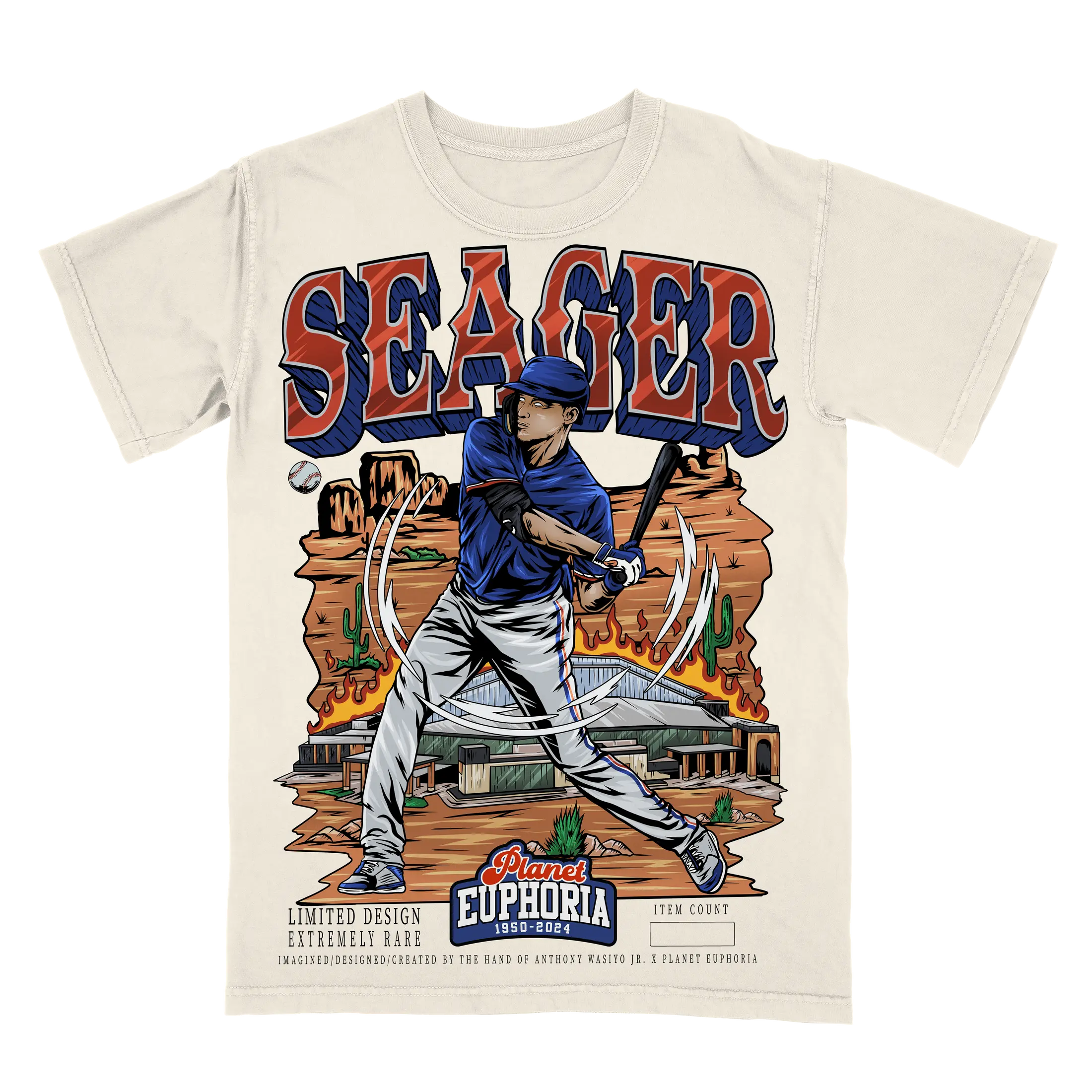 Seager Planet Euphoria Shirt Vintage 90s Baseball Graphic Tee for Men Women Fans Y2k Streetwear