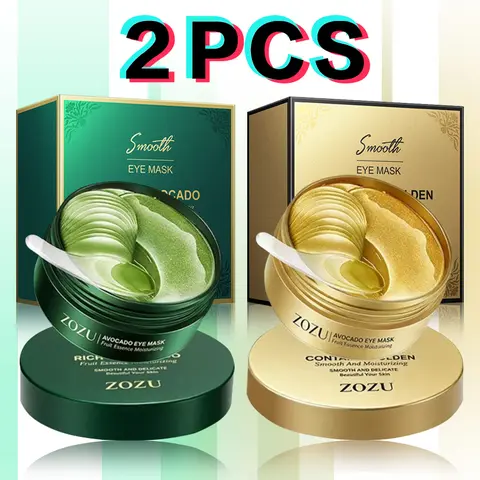 Avocado Collagen Under Eye Treatment Mask Set (60pcs Total, 2pcs Per Pack) - Dark Circles Fix, Collagen Boost, Active Hydration, Moisture, Eye Brightener, Self Care Skincare Gift