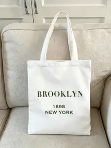 Durable and Spacious Brooklyn 1898 New York Retro Design Shoulder Bag Perfect back-to-school gift for students.