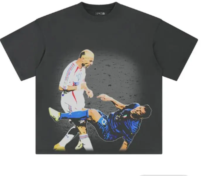 ZIDANE HEADBUTT Tee, Graphic Sport T-shirt, Vintage Soccer Player Shirt ,Playoffs,Y2k , Soccer Apparel , Gift For Soccer Fans, Gift For him