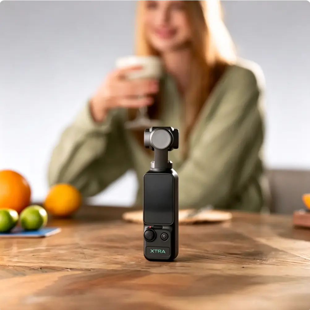Muse Vlogging Camera with 1'' CMOS Sensor, 4K/120fps Videos, 3-Axis Gimbal Stabilizer, Fast Focusing, Face/Object Tracking, LCD Screen, Auto Mode, Digital Zoom, Portable Handycam Camcorder