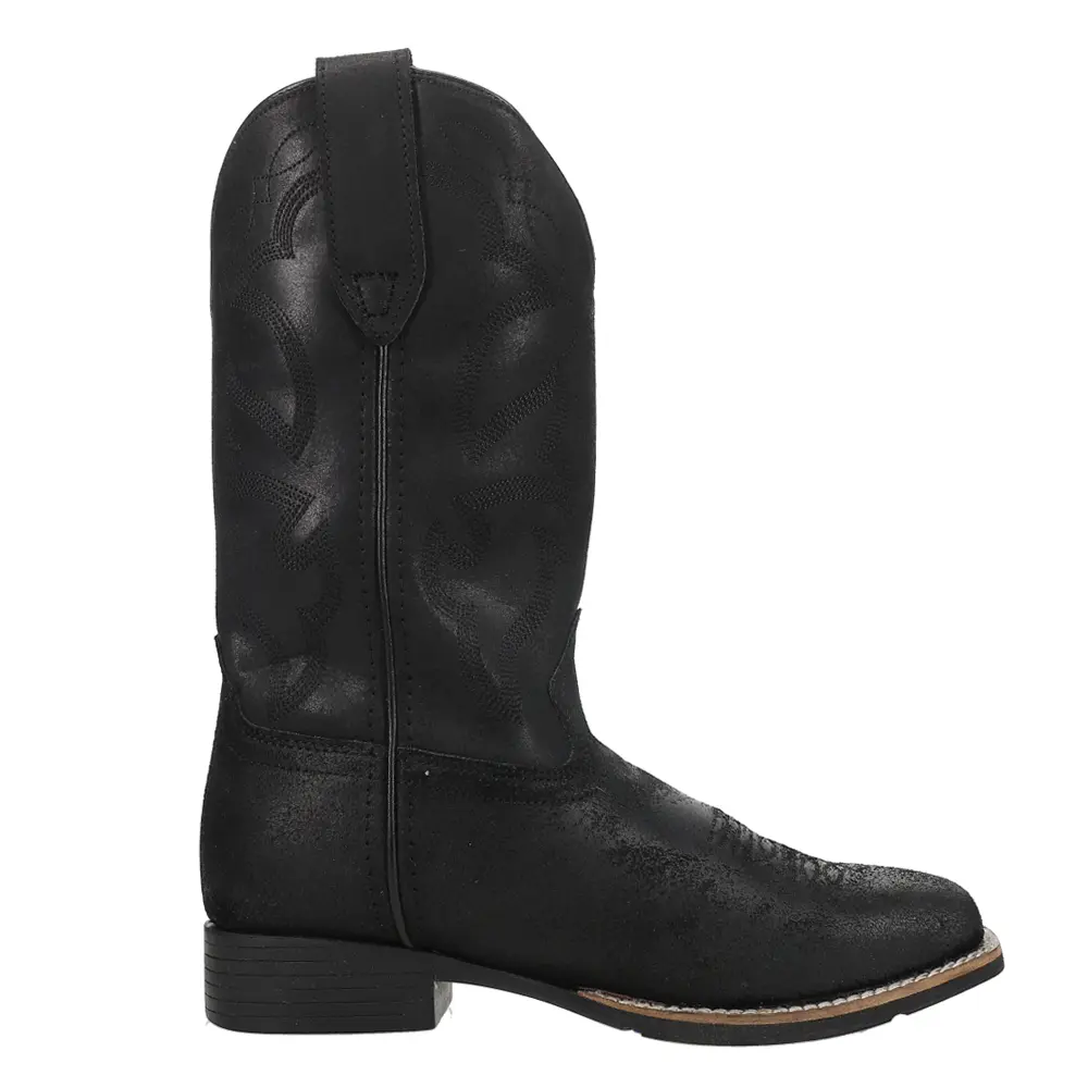 ROPER Womens Monterey Embroidered Square Toe  Casual Boots Mid Calf Low Heel 1-2" - Black