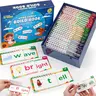30 Phonics Flash Cards Flip Books, Reading and Rhyming word, Prefixes Word Families, Learn to Read and Write, Kindergarten Sight Word Flash Cards & Reading Games