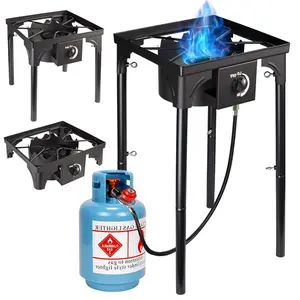 75,000 BTU Single Burner Propane Stove | Heavy Duty Portable Gas Cooker with Detachable Legs | Outdoor Camping Stove for Backyard BBQ, Seafood Boil & Catering | Adjustable Heat Control